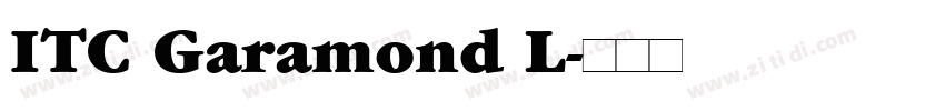 ITC Garamond L字体转换